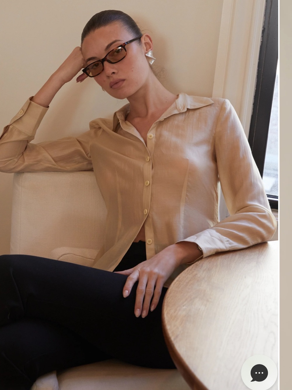 Few Moda Nala Button Down top in Sand